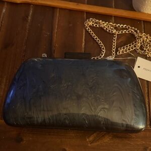 Elegant dark blue evening  crossbody Clutch Bag